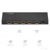 StarTech.com 4 prievadų HDMI skirstytuvas – 4K 60Hz, HDMI, 4x HDMI, 3840 x 2160 pikselių, juodas, 4K Ultra HD, 60 Hz