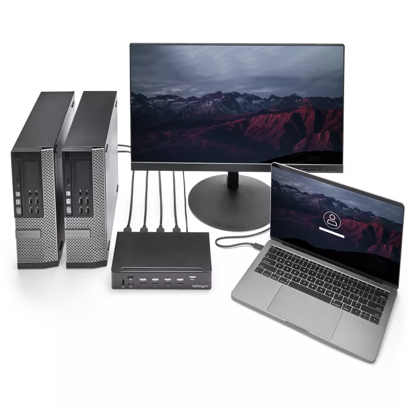 StarTech.com 4 prievadų HDMI KVM jungiklis su USB 3.0 - 1080p