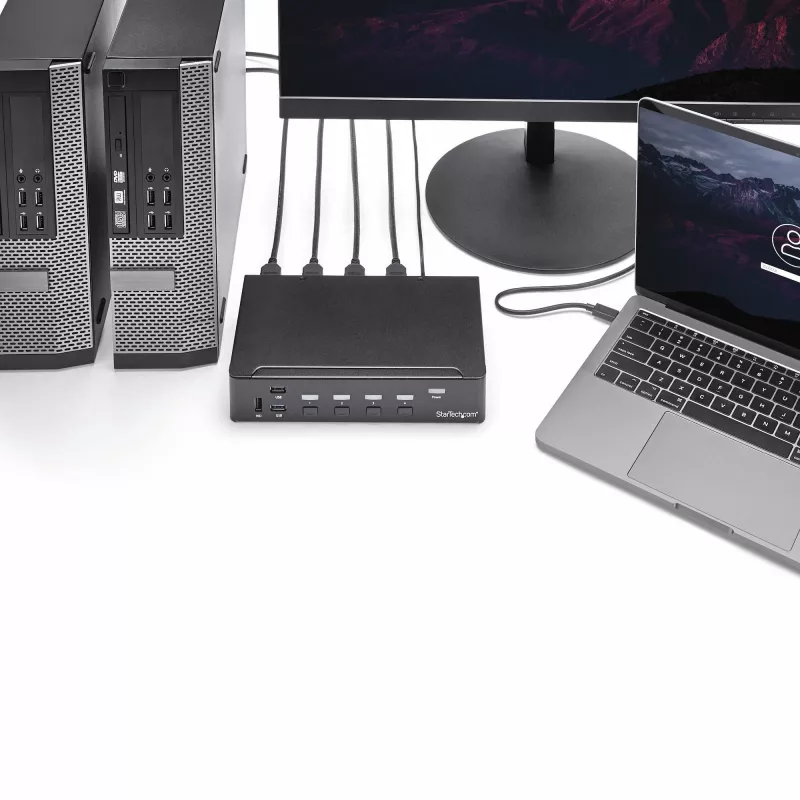 StarTech.com 4 prievadų HDMI KVM jungiklis su USB 3.0 - 1080p