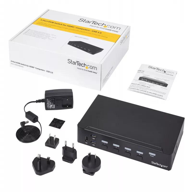 StarTech.com 4 prievadų HDMI KVM jungiklis su USB 3.0 - 1080p