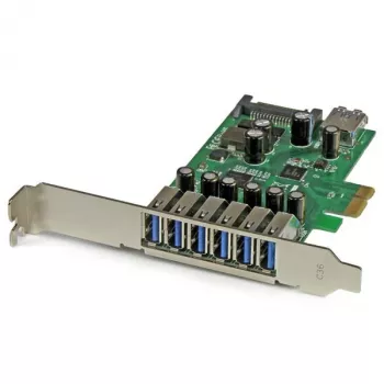 „StarTech.com“ 7 prievadų PCI Express USB 3.0 kortelė – standartinis ir žemo profilio dizainas
