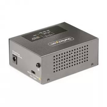 StarTech.com 4 prievadų kelių gigabitų PoE++ įpurškiklis, 5/2.5/1G Ethernet (NBASE-T), PoE/PoE+/PoE++ (802.3af/802.3at/802.3bt), 160 W galios biudžetas, montuojamas ant sienos/DIN bėgio, nevaldomas