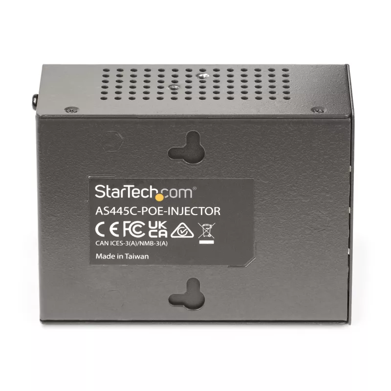 StarTech.com 4 prievadų kelių gigabitų PoE++ įpurškiklis, 5/2.5/1G Ethernet (NBASE-T), PoE/PoE+/PoE++ (802.3af/802.3at/802.3bt), 160 W galios biudžetas, montuojamas ant sienos/DIN bėgio, nevaldomas
