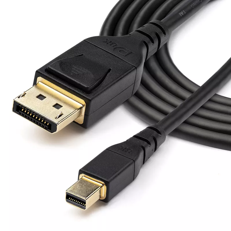 StarTech.com 3ft (1m) VESA sertifikuotas Mini DisplayPort į DisplayPort 1.4 laidas - 8K 60Hz HBR3 HDR - itin didelės raiškos mDP į DP 1.4 laidas - plonas (34 AWG) itin didelės raiškos 4K 120Hz - monitoriaus/vaizdo laidas