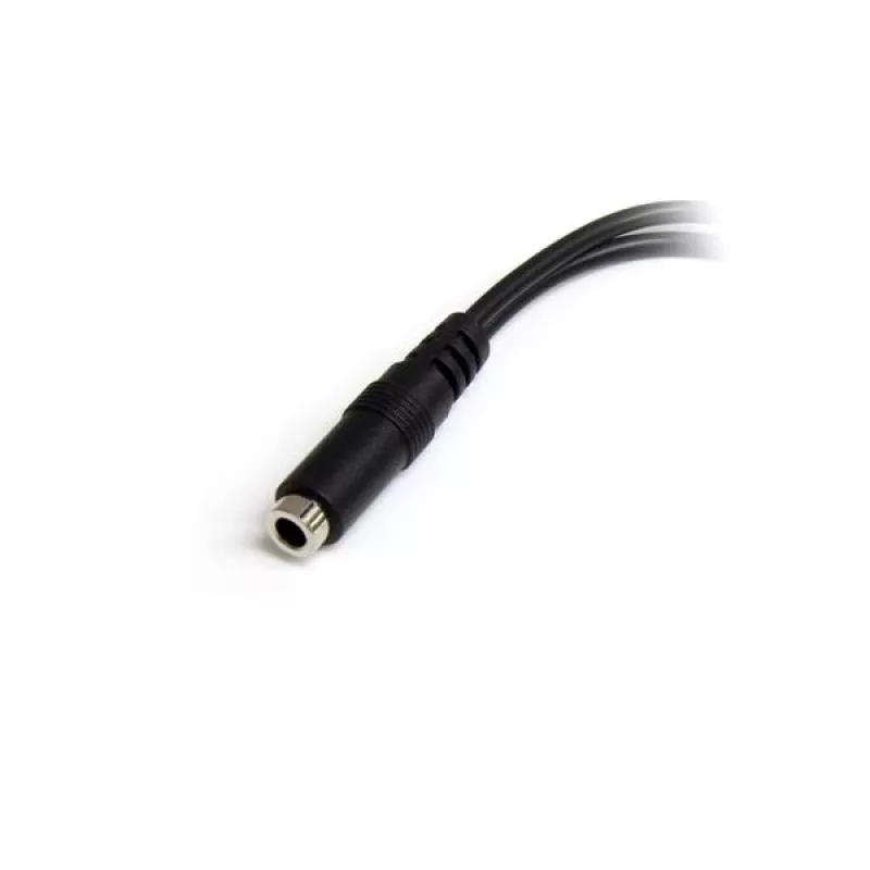 StarTech.com 3,5 mm 4 kontaktų ausinių skirstytuvas į 2x 3 kontaktų 3,5 mm lizdą – F/M