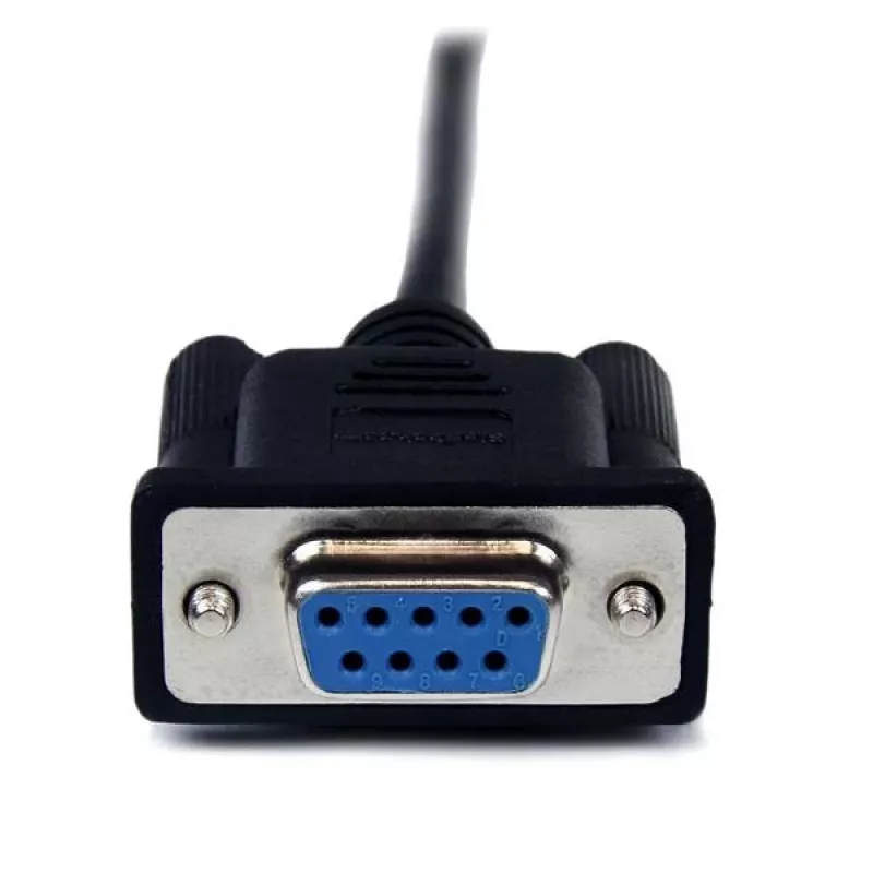 StarTech.com 2 m juodas DB9 RS232 nuoseklusis nulinio modemo kabelis F/M