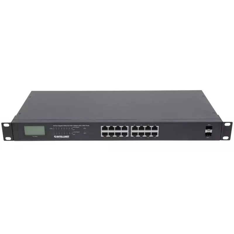 Nevaldomas jungiklis Intellinet 16 prievadų Gigabit Ethernet PoE+ 370W
