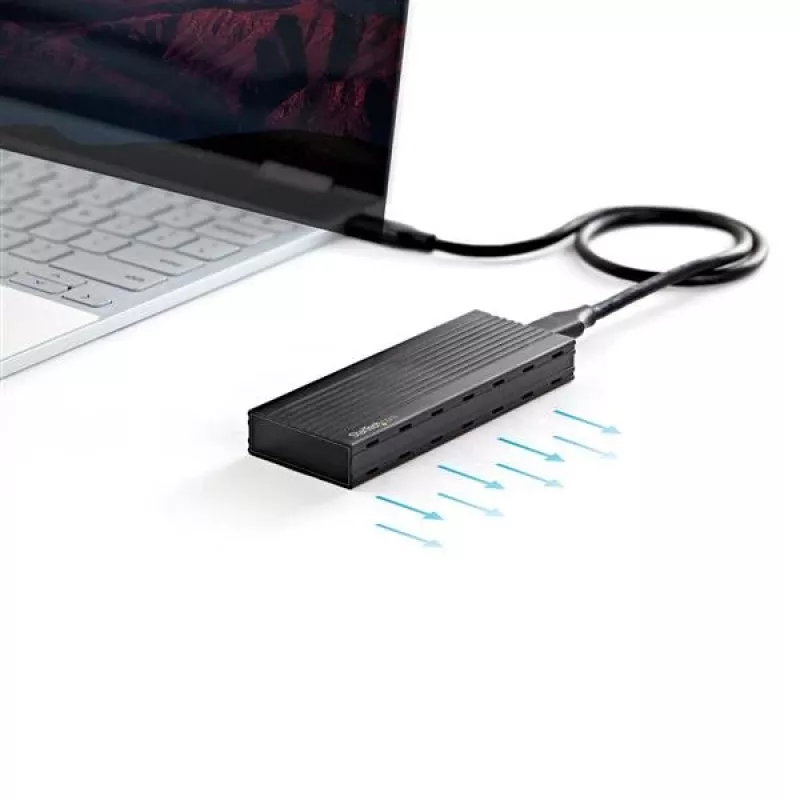 StarTech.com M2E1BMU31C USB-C 10 Gbps į M.2 NVMe SSD dėžutė, PCIe, USB 3.1 Gen 2, 1 GB/s, suderinama su Thunderbolt 3, aliuminio, juoda