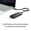 StarTech.com M2E1BMU31C USB-C 10 Gbps į M.2 NVMe SSD dėžutė, PCIe, USB 3.1 Gen 2, 1 GB/s, suderinama su Thunderbolt 3, aliuminio, juoda