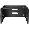 StarTech.com 6U sieninis tinklo stovas - 14 colių gylio (žemo profilio) - 19 colių pataisų skydo laikiklis negiliems serveriams ir IT įrangai, tinklo jungikliams - 20 kg talpa, juodas