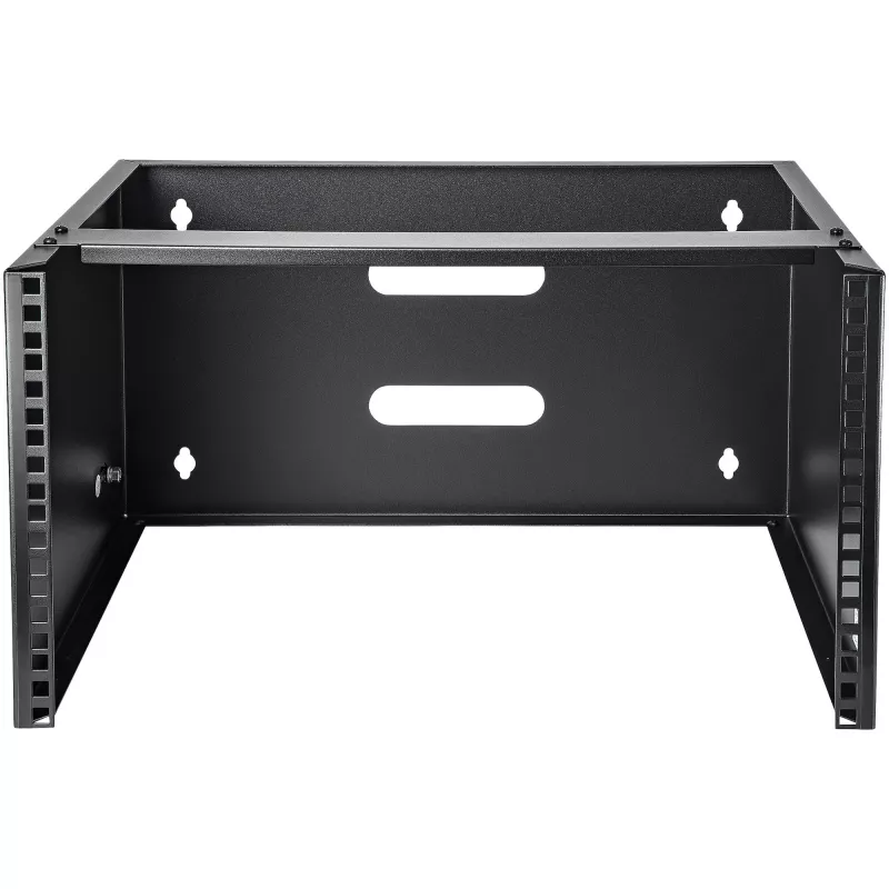 StarTech.com 6U sieninis tinklo stovas - 14 colių gylio (žemo profilio) - 19 colių pataisų skydo laikiklis negiliems serveriams ir IT įrangai, tinklo jungikliams - 20 kg talpa, juodas