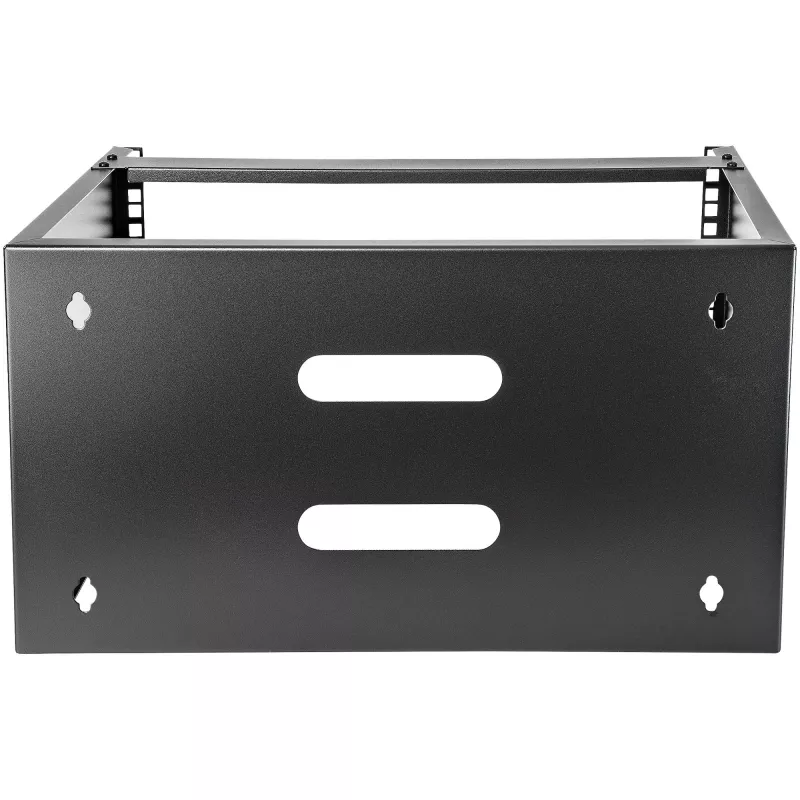StarTech.com 6U sieninis tinklo stovas - 14 colių gylio (žemo profilio) - 19 colių pataisų skydo laikiklis negiliems serveriams ir IT įrangai, tinklo jungikliams - 20 kg talpa, juodas