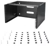 StarTech.com 6U sieninis tinklo stovas - 14 colių gylio (žemo profilio) - 19 colių pataisų skydo laikiklis negiliems serveriams ir IT įrangai, tinklo jungikliams - 20 kg talpa, juodas