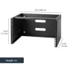 StarTech.com 6U sieninis tinklo stovas - 14 colių gylio (žemo profilio) - 19 colių pataisų skydo laikiklis negiliems serveriams ir IT įrangai, tinklo jungikliams - 20 kg talpa, juodas