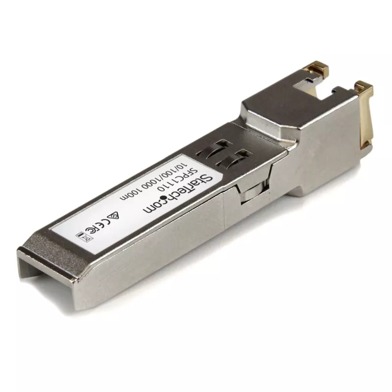 StarTech.com Cisco SFP-GE-T suderinamas SFP siųstuvas-imtuvas – 10/100/1000BASE-TX, varinis, RJ45, 100 m