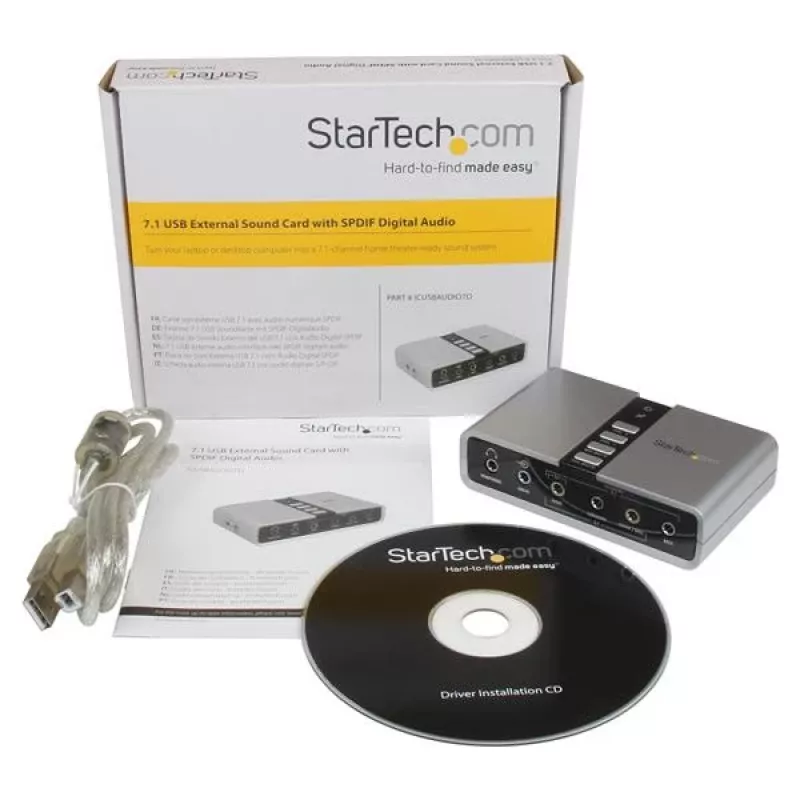 StarTech.com 7.1 USB garso adapteris – išorinė garso kortelė su SPDIF skaitmeniniu garsu