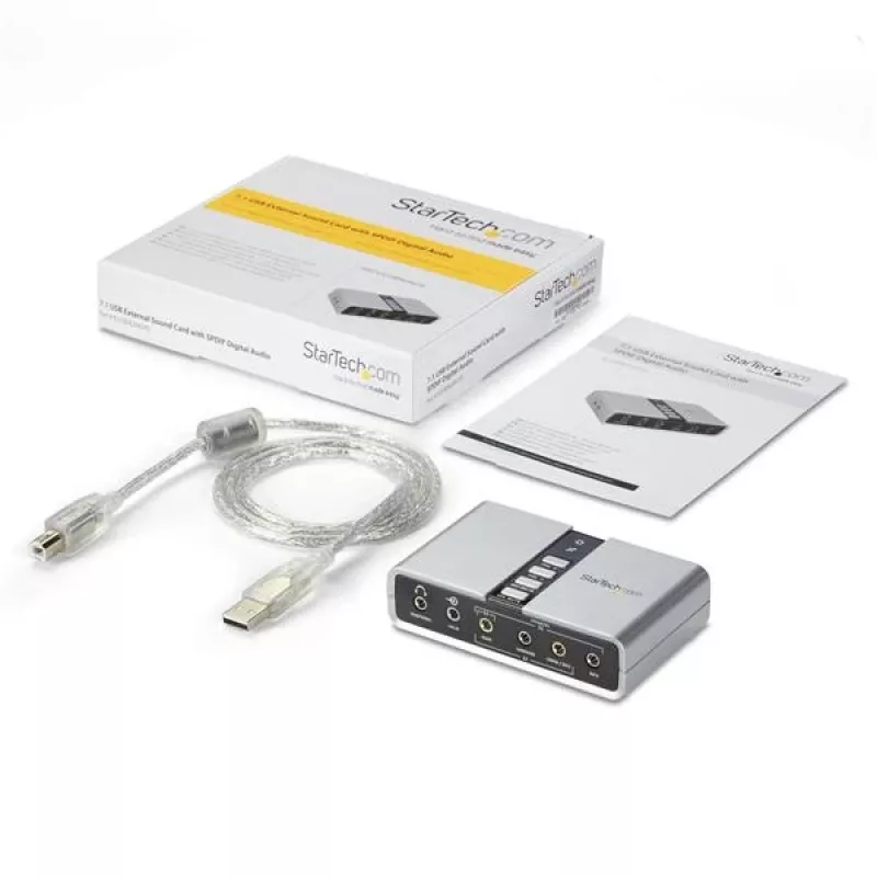 StarTech.com 7.1 USB garso adapteris – išorinė garso kortelė su SPDIF skaitmeniniu garsu