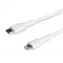 StarTech.com 2 m USB-C į Lightning laidas – tvirtas aramido pluošto laidas, MFi sertifikuotas, baltas