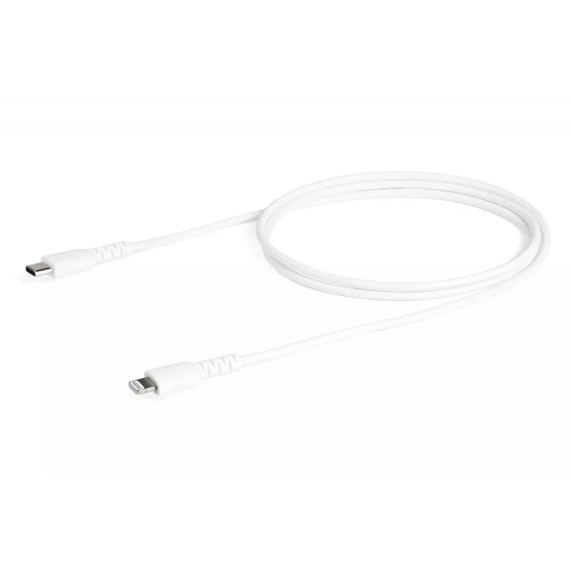 StarTech.com 1 m baltas USB-C į Lightning laidas – tvirtas aramido pluošto kabelis su MFi sertifikatu, skirtas iPhone/iPad