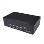 StarTech.com 4 prievadų dvigubo DisplayPort KVM jungiklis – 4K 60Hz, 3840 x 2160 pikselių, 4K Ultra HD, montavimui į stelažą, 18 W, 2U, juodas
