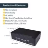 StarTech.com 4 prievadų dvigubo DisplayPort KVM jungiklis – 4K 60Hz, 3840 x 2160 pikselių, 4K Ultra HD, montavimui į stelažą, 18 W, 2U, juodas