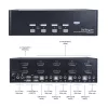 StarTech.com 4 prievadų dvigubo DisplayPort KVM jungiklis – 4K 60Hz, 3840 x 2160 pikselių, 4K Ultra HD, montavimui į stelažą, 18 W, 2U, juodas