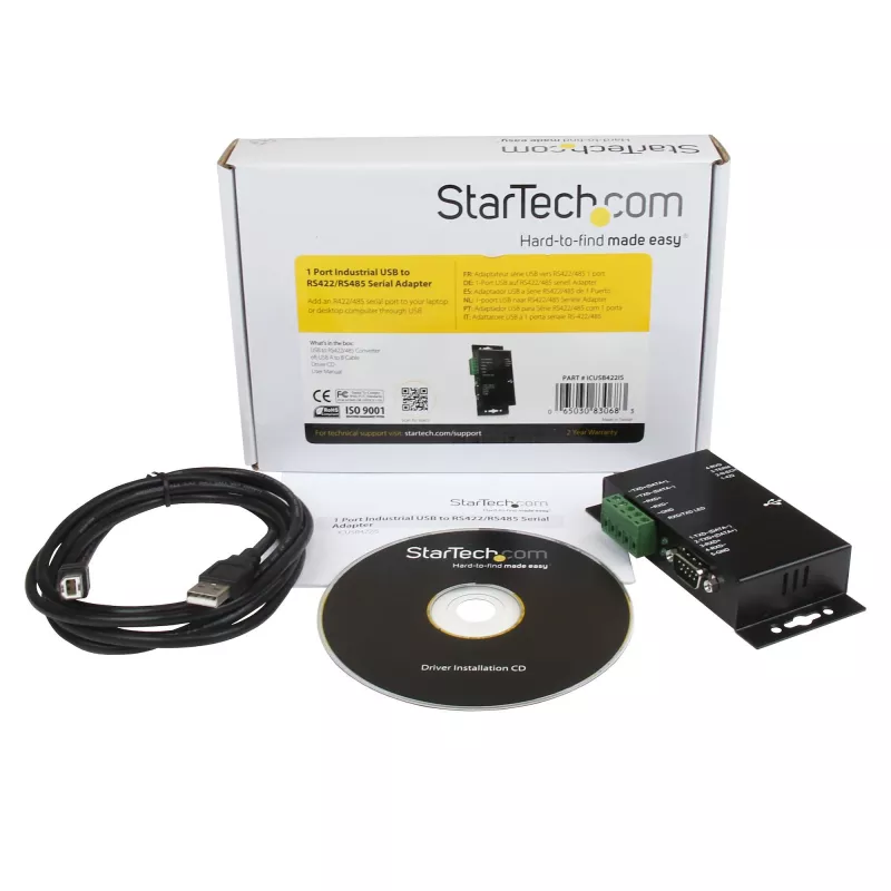 StarTech.com ICUSB422IS 1 prievado metalinis pramoninis USB į RS422/RS485 serijinis adapteris su izoliacija
