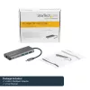 StarTech.com USB-C kelių prievadų adapteris – USB-C kelioninis dokas iki 4K HDMI, 3x USB 3.0 šakotuvas, SD/SDHC, GbE, 60W PD 3.0 pralaidumas – USB Type-C / Thunderbolt 3