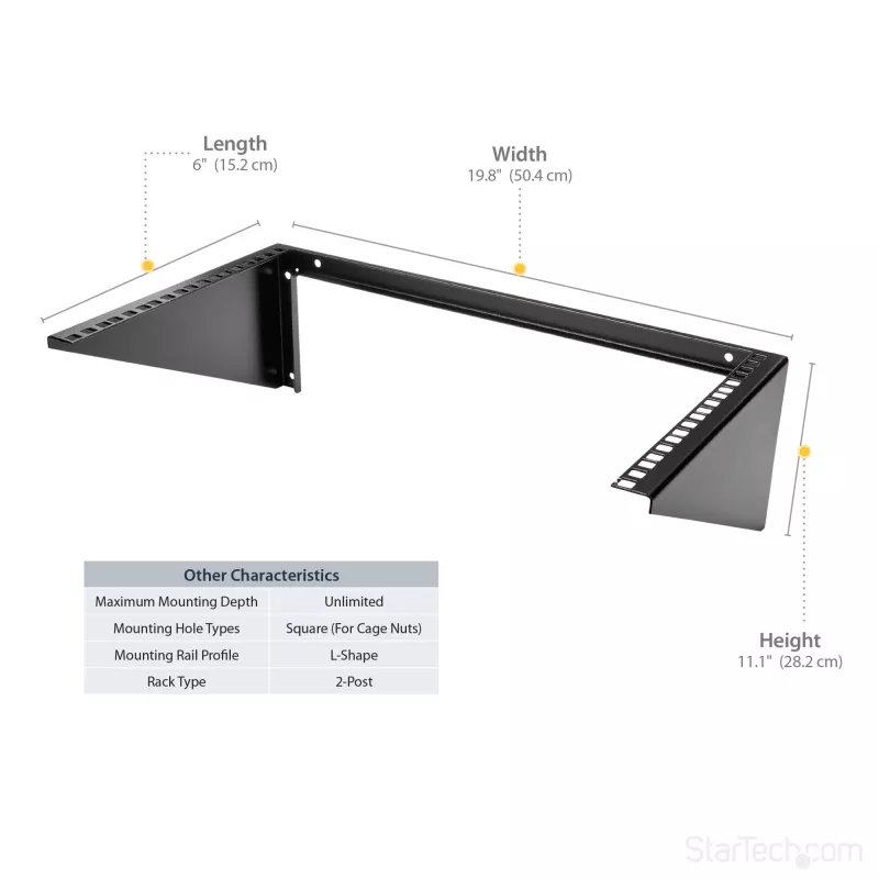 StarTech.com vertikalus sieninis serverio stovas – tvirtas plienas – 6U