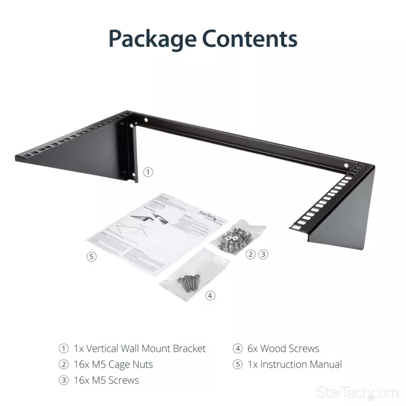 StarTech.com vertikalus sieninis serverio stovas – tvirtas plienas – 6U