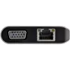 StarTech.com USB-C kelių prievadų adapteris – USB-C mini kelioninis dokas su 4K HDMI arba 1080p VGA, 3x USB 3.0 šakotuvas, SD, GbE, garsas, 100W PD perdavimas – nešiojama dokų stotelė nešiojamam kompiuteriui / planšetei