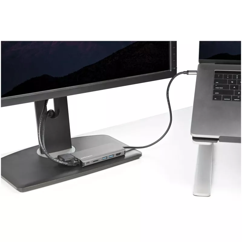 StarTech.com USB-C kelių prievadų adapteris – USB-C mini kelioninis dokas su 4K HDMI arba 1080p VGA, 3x USB 3.0 šakotuvas, SD, GbE, garsas, 100W PD perdavimas – nešiojama dokų stotelė nešiojamam kompiuteriui / planšetei