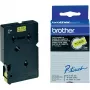 Lipnių etikečių juosta Brother TC601 12 mm juoda ant geltonos