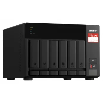 QNAP TVS-675 NAS bokštas ZhaoXin KaiXian KX-6000 KX-U6580 8 GB DDR4 0 TB QuTS hero juodas