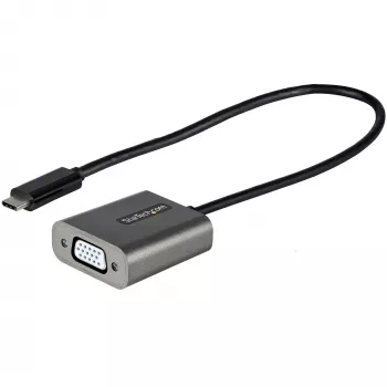StarTech.com USB-C į VGA adapteris - 1080p USB Type-C į VGA adapteris - USB-C (DP Alt Mode) į VGA monitoriaus/ekrano vaizdo keitiklis - Thunderbolt 3 suderinamas - 12 colių ilgio pritvirtintas laidas - atnaujinta CDP2VGA versija