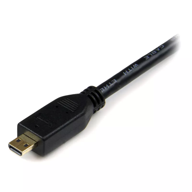 StarTech.com 2 m Micro HDMI į HDMI laidas su Ethernet – 4K 30Hz vaizdas – patvarus didelės spartos Micro HDMI Type-D į HDMI 1.4 adapterio laidas / keitiklio laidas – UHD HDMI monitoriams / televizoriams / ekranams – vyriški–vyriški