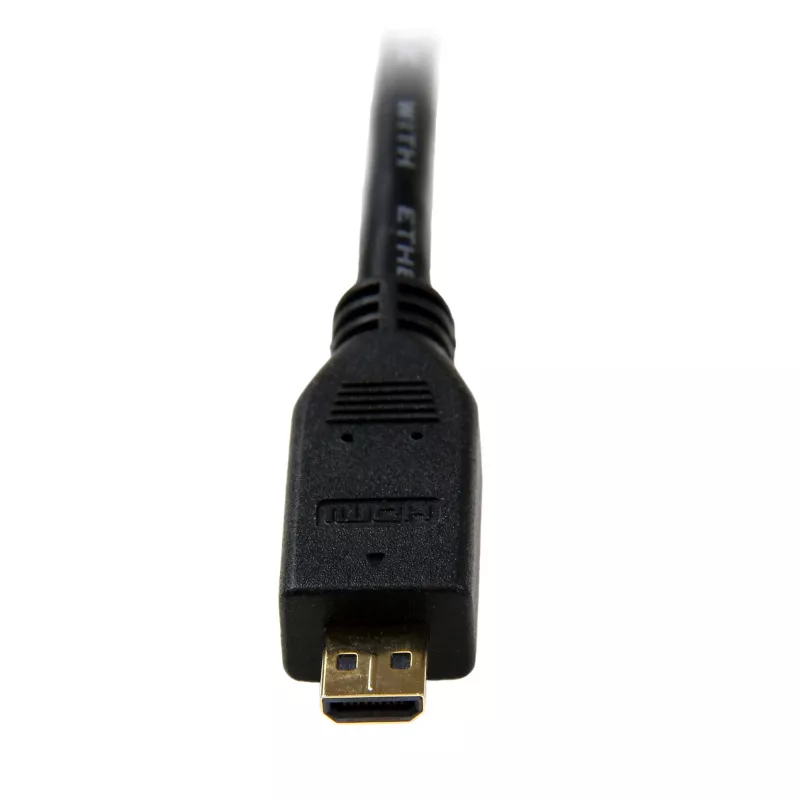 StarTech.com 2 m Micro HDMI į HDMI laidas su Ethernet – 4K 30Hz vaizdas – patvarus didelės spartos Micro HDMI Type-D į HDMI 1.4 adapterio laidas / keitiklio laidas – UHD HDMI monitoriams / televizoriams / ekranams – vyriški–vyriški