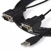 StarTech.com 1,8 m 2 prievadų FTDI USB į RS232 adapterio laidas su COM išlaikymu