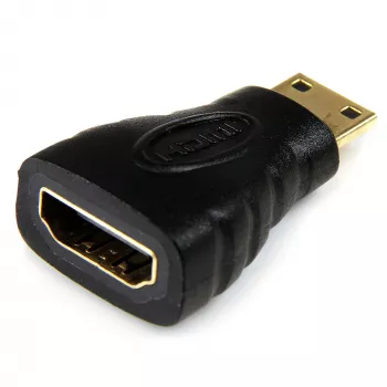 StarTech.com Mini HDMI į HDMI adapteris – 4K didelės spartos HDMI adapteris – 4K 30Hz itin didelės raiškos HDMI adapteris – HDMI 1.4 – paauksuotos jungtys – UHD Mini HDMI adapteris 4K – juodas