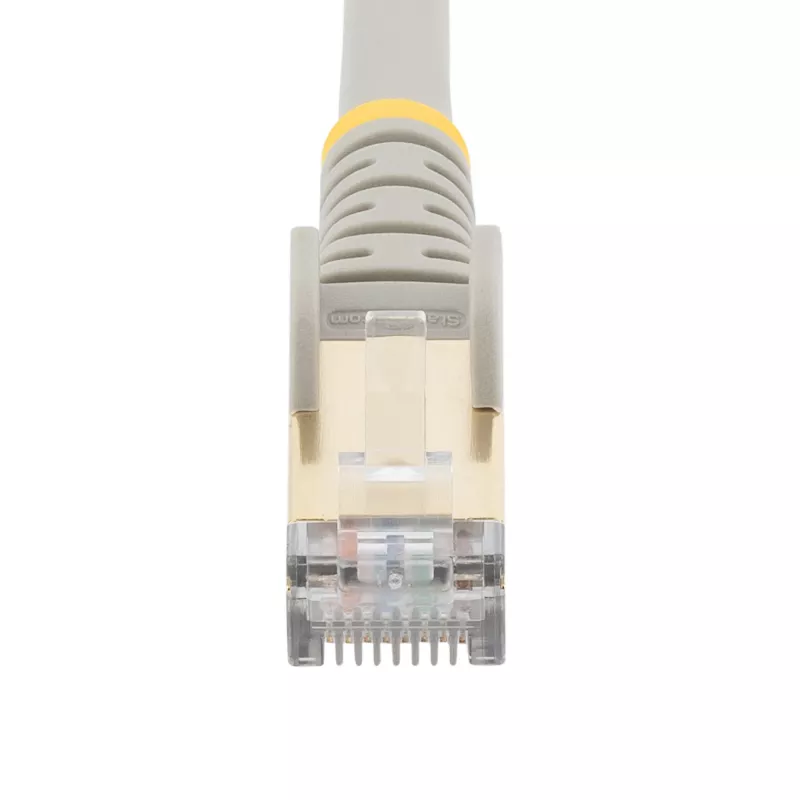 StarTech.com 10 m CAT6a Ethernet kabelis - 10 gigabitų ekranuotas nesikabinantis RJ45 100W PoE laidų rinkinys - 10GbE STP tinklo kabelis su įtempimo mažinimu - pilkas, individualiai išbandytas / laidai UL sertifikuoti / TIA