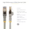 StarTech.com 10 m CAT6a Ethernet kabelis - 10 gigabitų ekranuotas nesikabinantis RJ45 100W PoE laidų rinkinys - 10GbE STP tinklo kabelis su įtempimo mažinimu - pilkas, individualiai išbandytas / laidai UL sertifikuoti / TIA