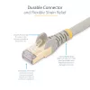 StarTech.com 10 m CAT6a Ethernet kabelis - 10 gigabitų ekranuotas nesikabinantis RJ45 100W PoE laidų rinkinys - 10GbE STP tinklo kabelis su įtempimo mažinimu - pilkas, individualiai išbandytas / laidai UL sertifikuoti / TIA