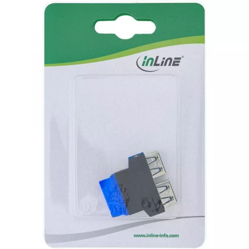 InLine USB 3.0 adapteris vidinis 2x USB A lizdas į pagrindinės plokštės jungtį