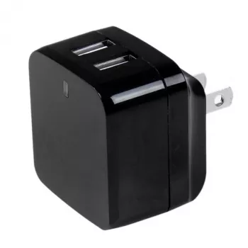 StarTech.com Dviejų prievadų USB sieninis įkroviklis – tarptautinėms kelionėms – 17W/3.4A – juodas
