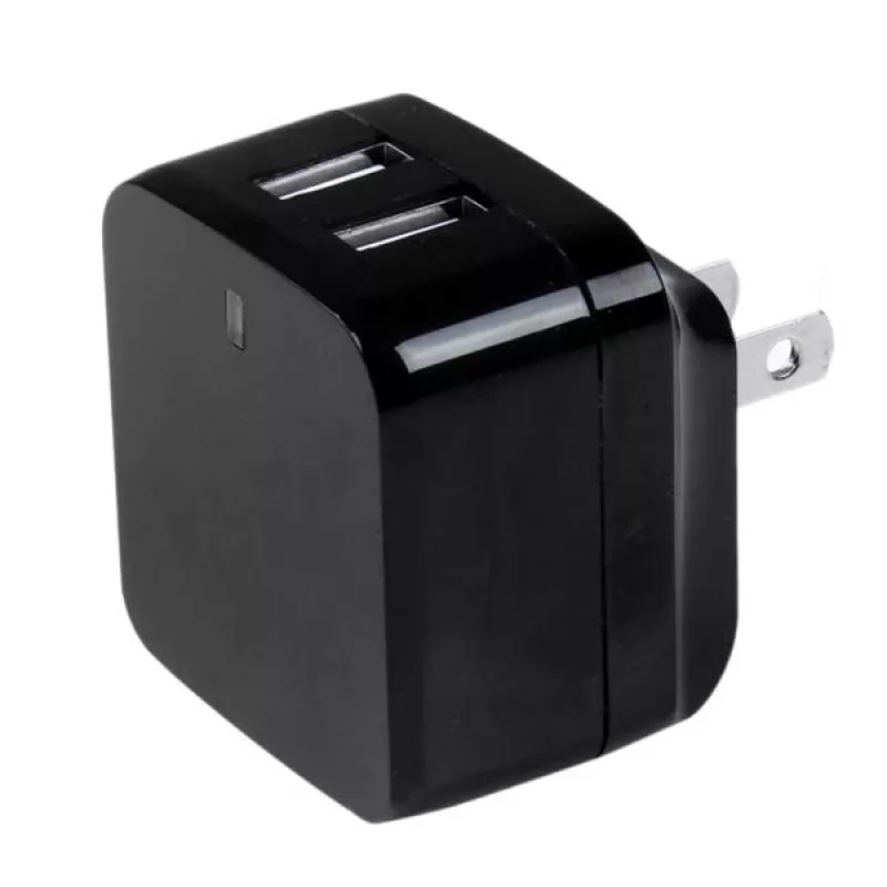 StarTech.com Dviejų prievadų USB sieninis įkroviklis – tarptautinėms kelionėms – 17W/3.4A – juodas