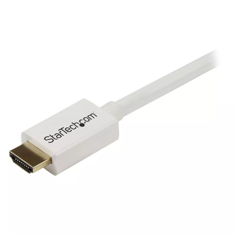 StarTech.com 5 m CL3 HDMI laidas su Ethernet - sieninis 4K 30Hz UHD didelės spartos HDMI laidas - 10.2 Gbps - HDMI 1.4 - 30AWG, baltas