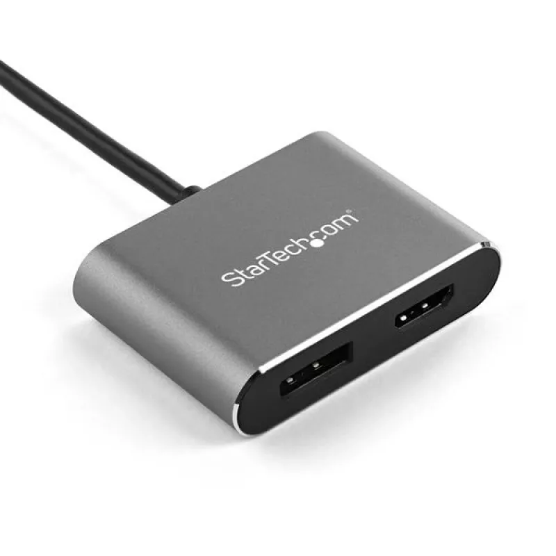 StarTech.com USB-C multiportinis vaizdo adapteris – 4K 60Hz USB-C į HDMI 2.0 arba DisplayPort 1.2 monitoriaus adapteris – USB Type-C 2-in-1 ekrano keitiklis HDMI/DP HBR2 HDR – suderinamas su Thunderbolt 3