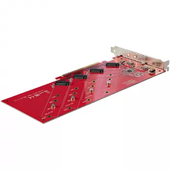 „StarTech.com“ keturių M.2 PCIe adapterio kortelė, PCIe x16 į keturis NVMe arba AHCI M.2 SSD, PCI Express 4.0, 7,8 GB/s vienam diskui, reikalinga bifurkacija, suderinama su „Windows“ / „Linux“
