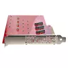 „StarTech.com“ keturių M.2 PCIe adapterio kortelė, PCIe x16 į keturis NVMe arba AHCI M.2 SSD, PCI Express 4.0, 7,8 GB/s vienam diskui, reikalinga bifurkacija, suderinama su „Windows“ / „Linux“