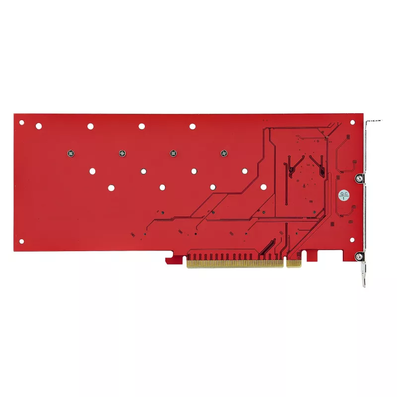 „StarTech.com“ keturių M.2 PCIe adapterio kortelė, PCIe x16 į keturis NVMe arba AHCI M.2 SSD, PCI Express 4.0, 7,8 GB/s vienam diskui, reikalinga bifurkacija, suderinama su „Windows“ / „Linux“